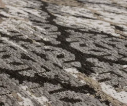 Paradise Grove Dark Gray & Tan Arabesque Outdoor Area Rug, (4' X 5.5') -Carpet Promotion 810600838 A8 3