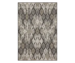 Paradise Grove Dark Gray & Tan Arabesque Outdoor Area Rug, (8' X 10')