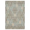 Paradise Grove Light Gray & Turquoise Arabesque Outdoor Area Rug, (4' X 5.5')