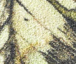 Tan & Green Painted Feathers Area Rug, (5' X 8') -Carpet Promotion 810600844 A8 3