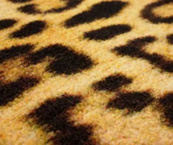 Yellow & Black Leopard Print Area Rug, (2' X 3') -Carpet Promotion 810600846 A8 3