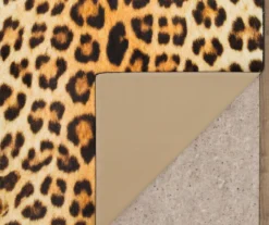 Yellow & Black Leopard Print Area Rug, (4' X 6') -Carpet Promotion 810600848 A8 2