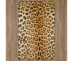 Yellow & Black Leopard Print Area Rug, (5' X 8') -Carpet Promotion 810600849 A0 2