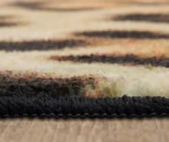 Yellow & Black Leopard Print Area Rug, (5' X 8') -Carpet Promotion 810600849 A8 4