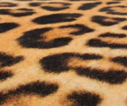 Yellow & Black Leopard Print Area Rug, (8' X 10') -Carpet Promotion 810600850 A8 3