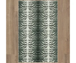 White & Black Tiger Print Area Rug, (4' X 6') -Carpet Promotion 810600853 A0 2