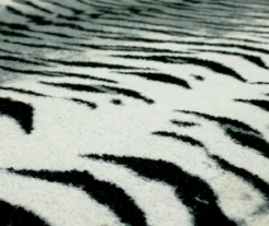White & Black Tiger Print Area Rug, (4' X 6') -Carpet Promotion 810600853 A8 3