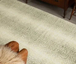 Cream & Gray Antelope Print Area Rug, (5' X 8') -Carpet Promotion 810600859 A0 4