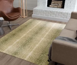 Brown & Ivory Antelope Print Area Rug, (5' X 8') -Carpet Promotion 810600864 A0 6