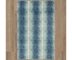 Blue & White Antelope Print Area Rug, (5' X 8') -Carpet Promotion 810600874 A0 2