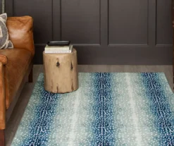 Blue & White Antelope Print Area Rug, (5' X 8') -Carpet Promotion 810600874 A0 3