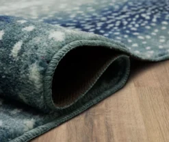 Blue & White Antelope Print Area Rug, (5' X 8') -Carpet Promotion 810600874 A8 5