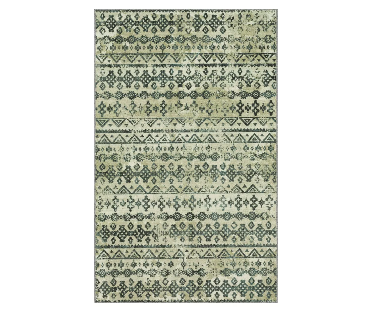 Circos Black & Gray Geo Stripe Area Rug, (5' X 8') 1 Circos Black & Gray Geo Stripe Area Rug, (5' X 8')