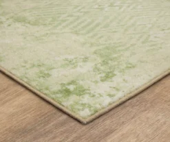 Maisie Cream & Green Geometric Area Rug, (2.5' X 8') -Carpet Promotion 810600908 A8 1