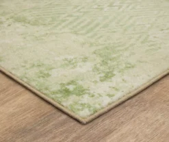 Maisie Cream & Green Geometric Area Rug, (3' X 5') -Carpet Promotion 810600910 A8 1