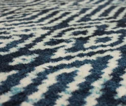 Maisie Navy & White Geometric Area Rug, (2.5' X 8') -Carpet Promotion 810600922 A8 3