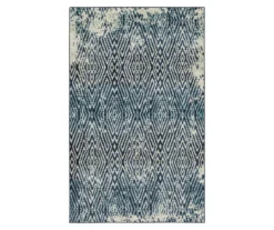 Maisie Navy & White Geometric Area Rug, (5' X 8')