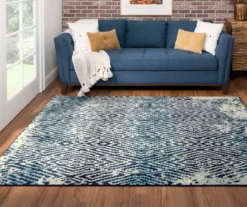 Maisie Navy & White Geometric Area Rug, (5' X 8') -Carpet Promotion 810600926 A0 3