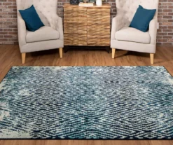 Maisie Navy & White Geometric Area Rug, (5' X 8') -Carpet Promotion 810600926 A0 6