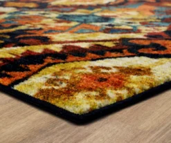 Blue & Brown Geometric Diamond Area Rug, (8' X 10') -Carpet Promotion 810600940 A8 1