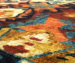 Blue & Brown Geometric Diamond Area Rug, (8' X 10') -Carpet Promotion 810600940 A8 3