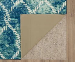 Aqua & White Diamond Rope Area Rug, (3' X 5') -Carpet Promotion 810600941 A8 2 1