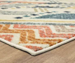 Mohawk Echo Beige, Navy & Orange Geometric Area Rug -Carpet Promotion 810600944 A8 1
