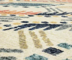 Mohawk Echo Beige, Navy & Orange Geometric Area Rug -Carpet Promotion 810600944 A8 3