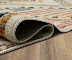 Mohawk Echo Beige, Navy & Orange Geometric Area Rug -Carpet Promotion 810600944 A8 5