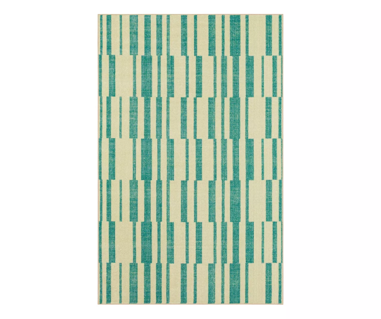 Augusta Light Blue & Beige Offset Stripe Area Rug, (8' X 10') 1 Augusta Light Blue & Beige Offset Stripe Area Rug, (8' X 10')