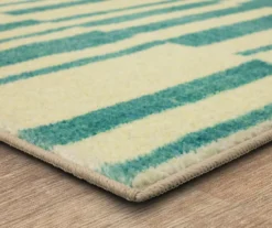 Augusta Light Blue & Beige Offset Stripe Area Rug, (8' X 10') 11 Augusta Light Blue & Beige Offset Stripe Area Rug, (8' X 10') -Carpet Promotion 810600950 A8 1 1
