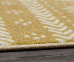 Mustard & Beige Stamped Geo Stripe Area Rug, (5' X 8') 9 Mustard & Beige Stamped Geo Stripe Area Rug, (5' X 8') -Carpet Promotion 810600951 A8 4