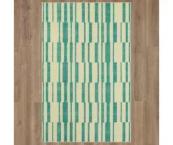 Augusta Light Blue & Beige Offset Stripe Area Rug, (5' X 8') 11 Augusta Light Blue & Beige Offset Stripe Area Rug, (5' X 8') -Carpet Promotion 810600953 A0 2 1