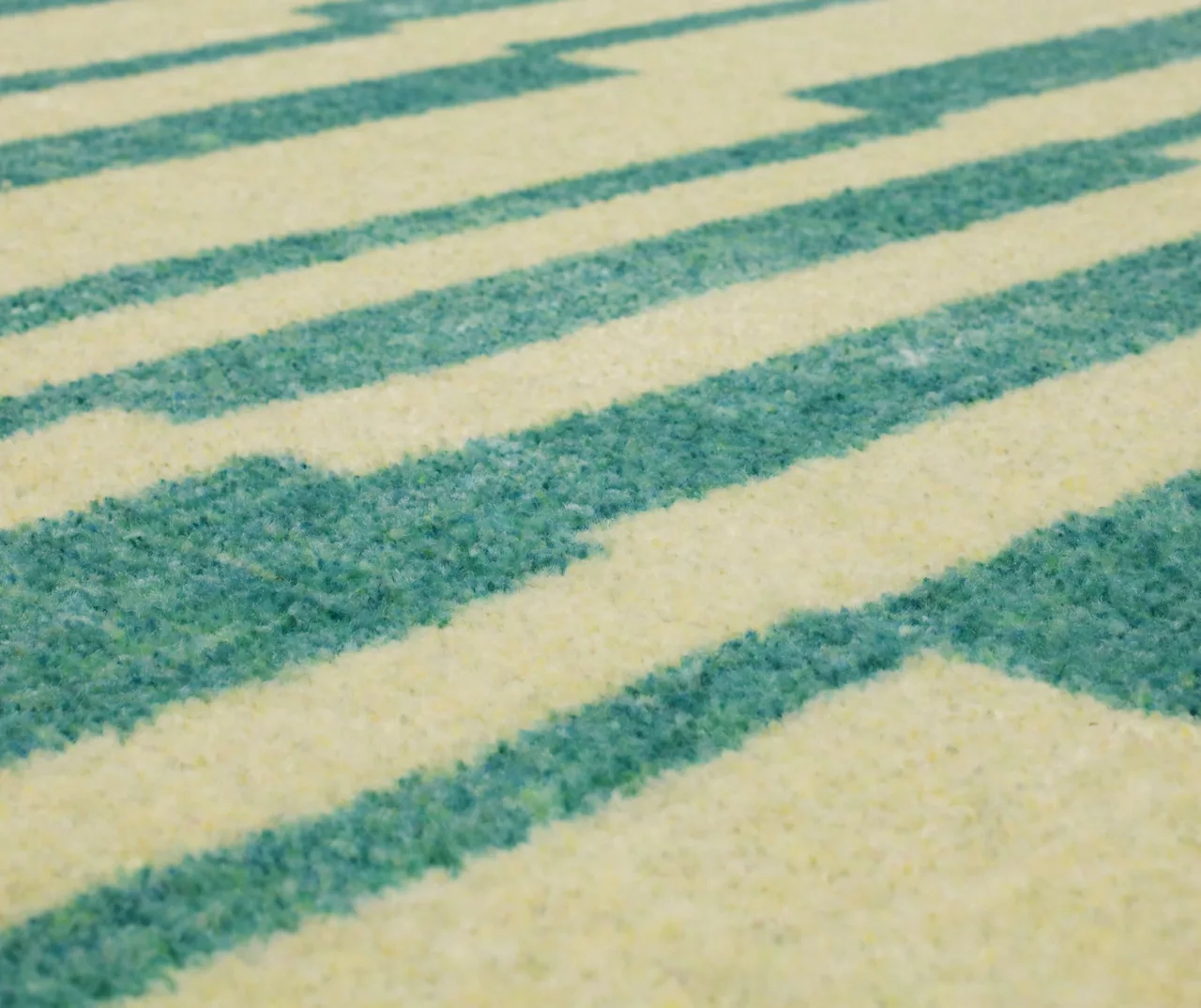 Augusta Light Blue & Beige Offset Stripe Area Rug, (5' X 8') 6 Augusta Light Blue & Beige Offset Stripe Area Rug, (5' X 8') - Image 6