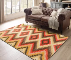 Mesa Gold & Orange Geometric Area Rug, (5' X 8') -Carpet Promotion 810600970 A0 4