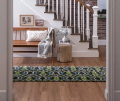 Celinda Blue, Green & Black Geo Area Rug, (2.5' X 10') 12 Celinda Blue, Green & Black Geo Area Rug, (2.5' X 10') -Carpet Promotion 810600974 A0 3 1