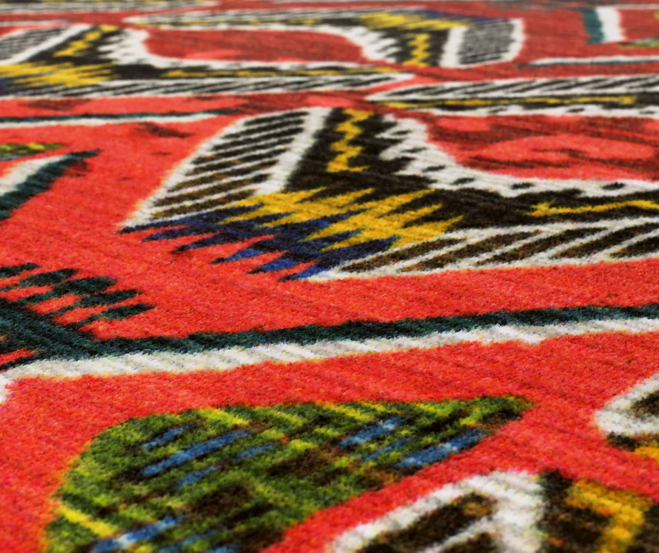 Celinda Red & Black Geo Area Rug, (3' X 5') 5 Celinda Red & Black Geo Area Rug, (3' X 5') - Image 5