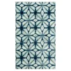 Elyzabeth Blue & White Lattice Area Rug, (3' X 5')
