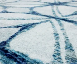 Elyzabeth Blue & White Lattice Area Rug, (3' X 5') 12 Elyzabeth Blue & White Lattice Area Rug, (3' X 5') -Carpet Promotion 810600982 A8 3