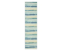 Abbygaylle Blue & White Watercolor Stripe Area Rug, (5' X 8') -Carpet Promotion 810600987 A0 1