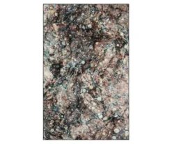 Graphite & Multi-Color Layered Marble Area Rug, (2' X 3')