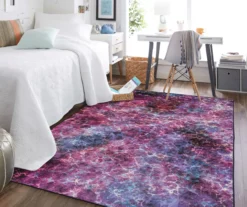 Fractal Purple & Blue Abstract Area Rug, (5' X 8') 13 Fractal Purple & Blue Abstract Area Rug, (5' X 8') -Carpet Promotion 810601006 A0 3