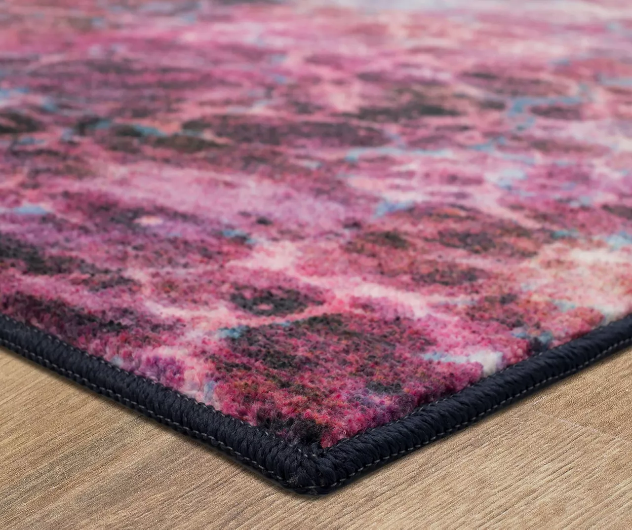 Fractal Purple & Blue Abstract Area Rug, (5' X 8') 2 Fractal Purple & Blue Abstract Area Rug, (5' X 8') - Image 2