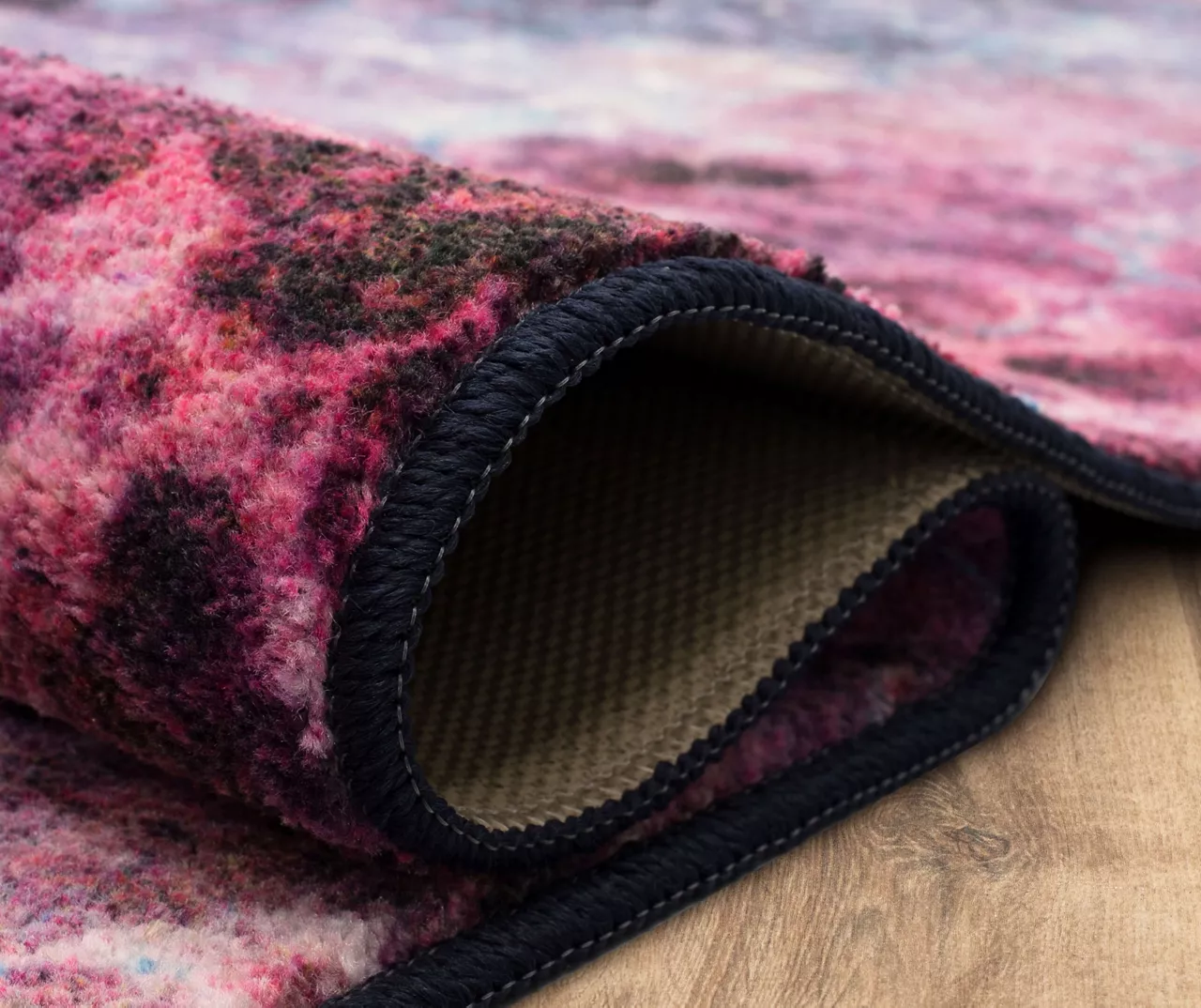 Fractal Purple & Blue Abstract Area Rug, (5' X 8') 9 Fractal Purple & Blue Abstract Area Rug, (5' X 8') - Image 9