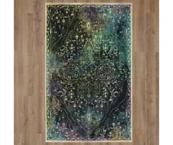 Rowland Charcoal & Blue Ornamental Floral Area Rug, (5' X 8') 11 Rowland Charcoal & Blue Ornamental Floral Area Rug, (5' X 8') -Carpet Promotion 810601016 A0 2