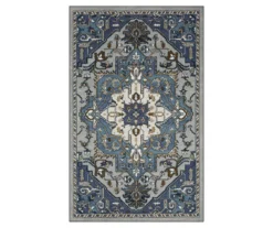 Mohawk Tethys Blue & Gray Ornamental Area Rug 23 Mohawk Tethys Blue & Gray Ornamental Area Rug -Carpet Promotion 810601018 A0 1 1