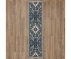 Tethys Blue & Gray Ornamental Area Rug, (2' X 8') -Carpet Promotion 810601020 A0 2