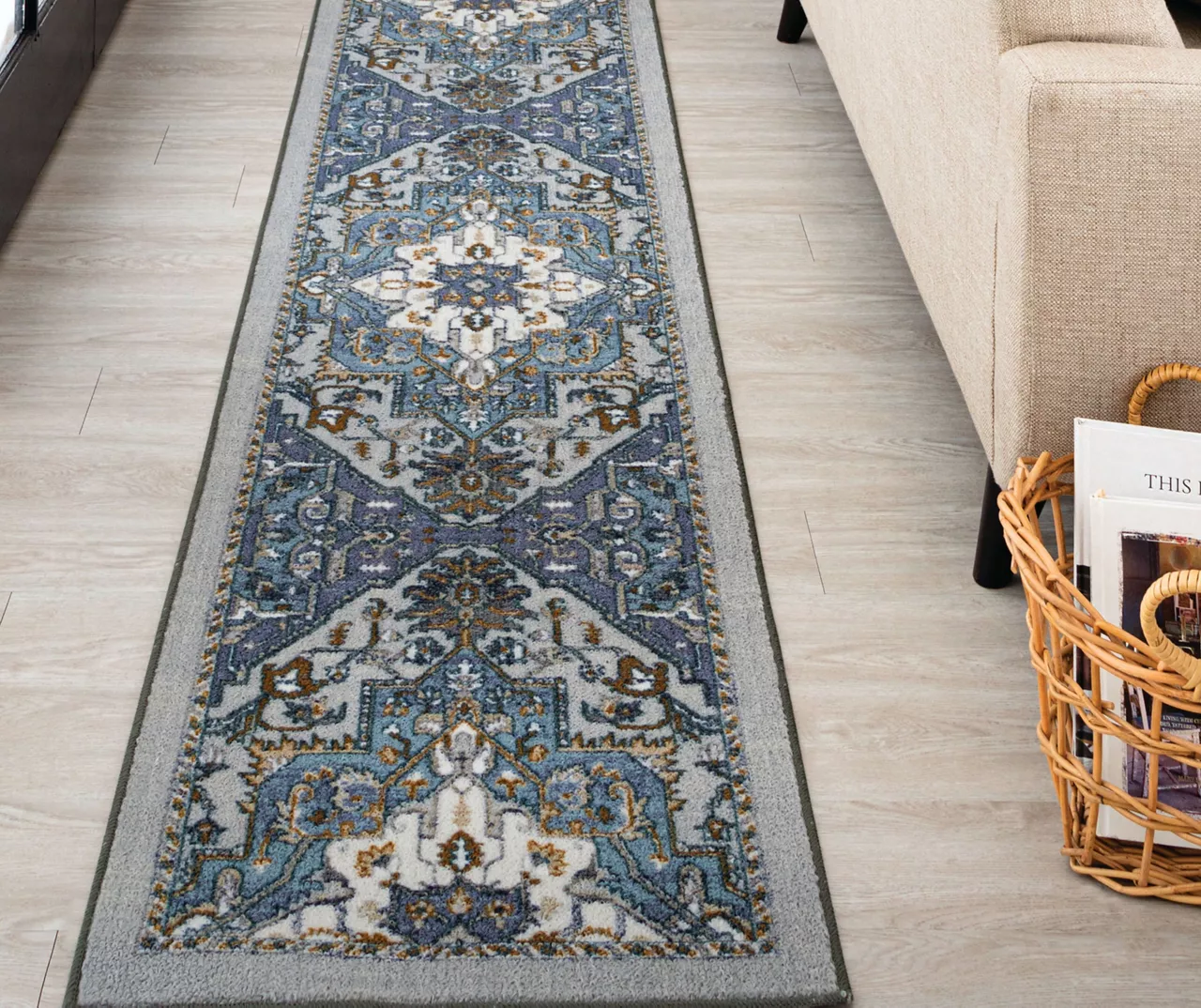 Mohawk Tethys Blue & Gray Ornamental Area Rug 17 Mohawk Tethys Blue & Gray Ornamental Area Rug - Image 17
