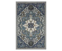 Mohawk Tethys Blue & Gray Ornamental Area Rug 22 Mohawk Tethys Blue & Gray Ornamental Area Rug -Carpet Promotion 810601021 A0 1 1