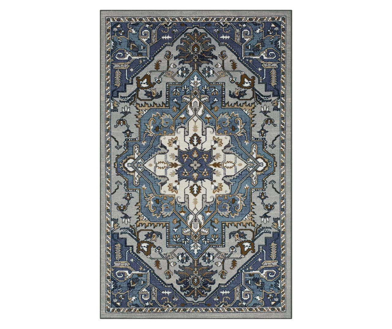 Mohawk Tethys Blue & Gray Ornamental Area Rug 3 Mohawk Tethys Blue & Gray Ornamental Area Rug - Image 3